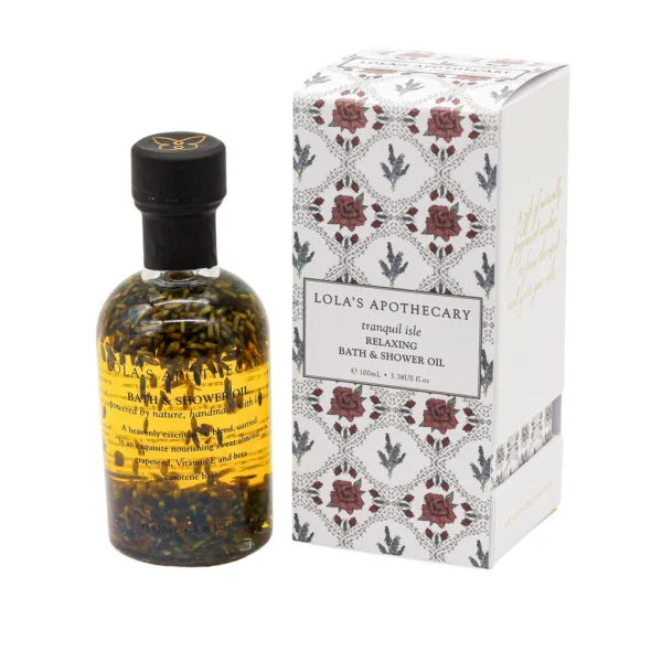 huile de bain et de douche relaxante 100ml TRANQUIL ISLE | Lola's Apothecary