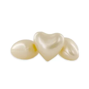 perle de bain coeur blanc nacré - senteur VANILLE | SB collection