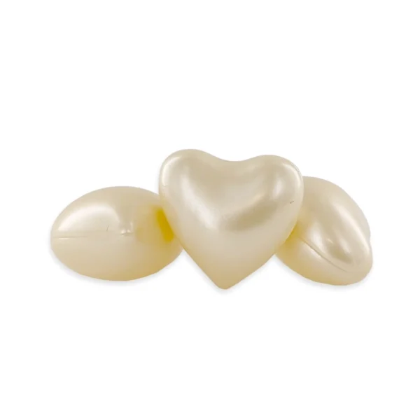 perle de bain coeur blanc nacré - senteur VANILLE | SB collection