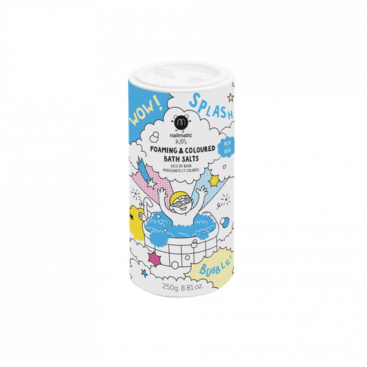 sels de bain moussants et colorés - bleu | NAILMATIC