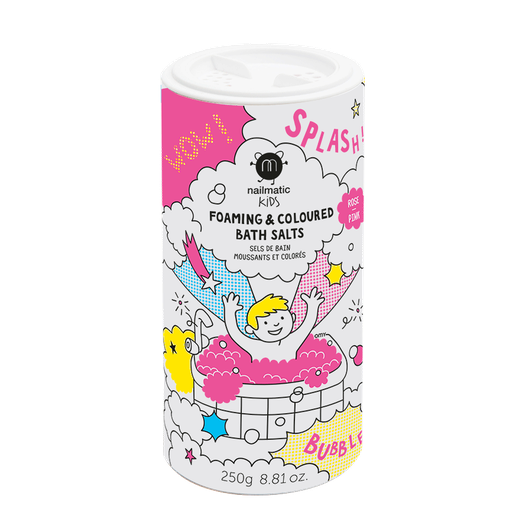 sels de bain moussants et colorés - rose | NAILMATIC