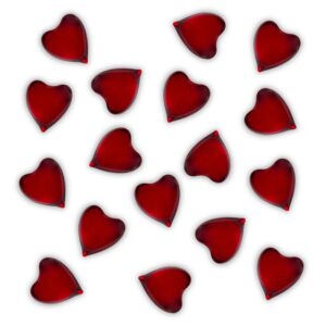 perle de bain coeur rouge transparent - senteur FRAISE | TENTATION