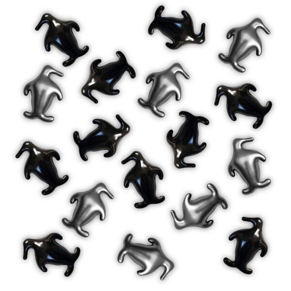 perle de bain pingouin noir & argent nacré - senteur ICE | TENTATION