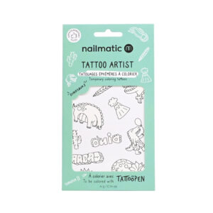 dino6 coloring tattoo - DINOSAURES | Nailmatic