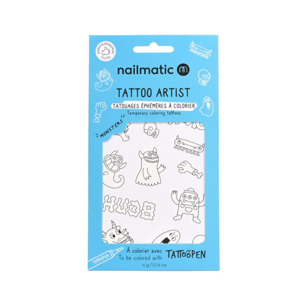 monstres coloring tattoo - MONSTRES | Nailmatic