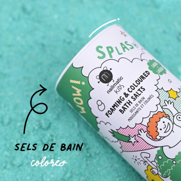 sels de bain moussants et colorés - vert lagon | Nailmatic