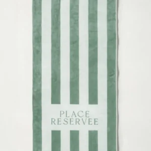 Drap de plage 100 x 200 cm eucalyptus | PLACE RESERVEE
