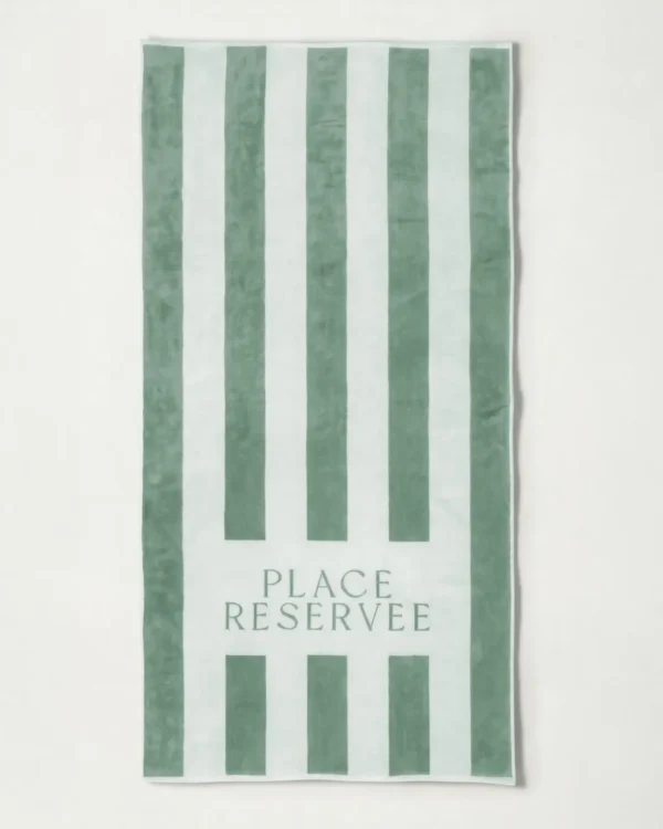 Drap de plage 100 x 200 cm eucalyptus | PLACE RESERVEE