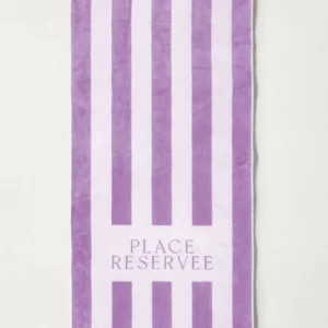 Drap de plage 100 x 200 cm lavande | PLACE RESERVEE