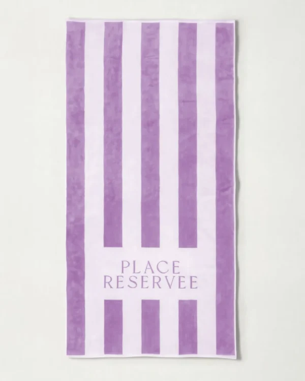 Drap de plage 100 x 200 cm lavande | PLACE RESERVEE