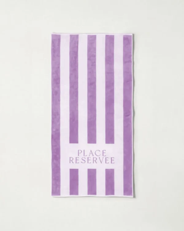 Drap de plage 65 x 120 cm lavande | PLACE RESERVEE