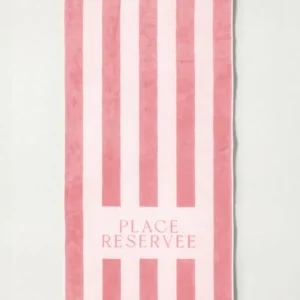 Drap de plage 100 x 200 cm limonade rose | PLACE RESERVEE