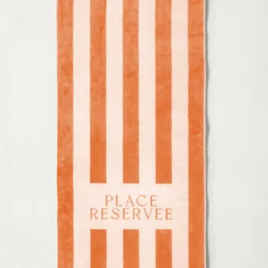 Drap de plage 100 x 200 cm pêche | PLACE RESERVEE