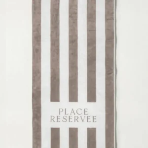 Drap de plage 100 x 200 cm sable | PLACE RESERVEE