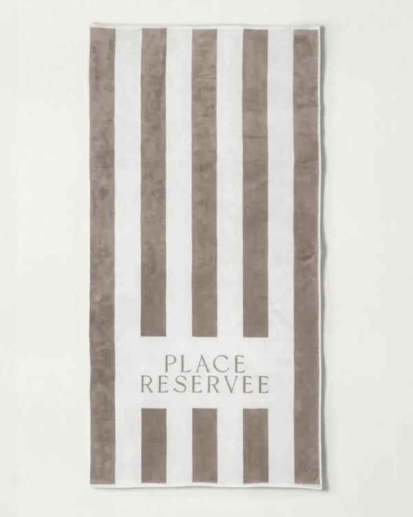 Drap de plage 100 x 200 cm sable | PLACE RESERVEE