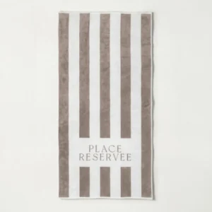 Drap de plage 65 x 120 cm sable | PLACE RESERVEE