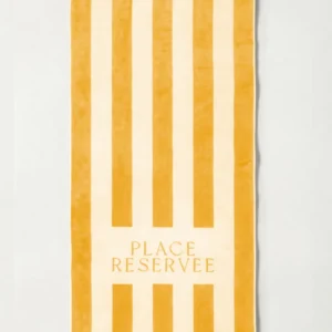 Drap de plage 100 x 200 cm or | PLACE RESERVEE