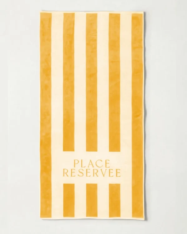 Drap de plage 100 x 200 cm or | PLACE RESERVEE