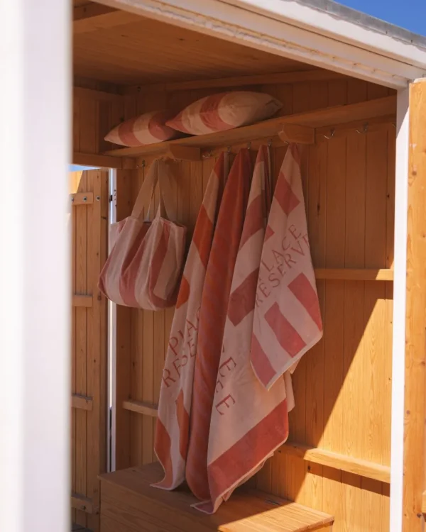 drap de plage 65 x 120 cm limonade rose | PLACE RESERVEE