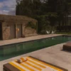 Drap de plage 100 x 200 cm or | PLACE RESERVEE