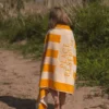 Drap de plage 65 x 120 cm or | PLACE RESERVEE