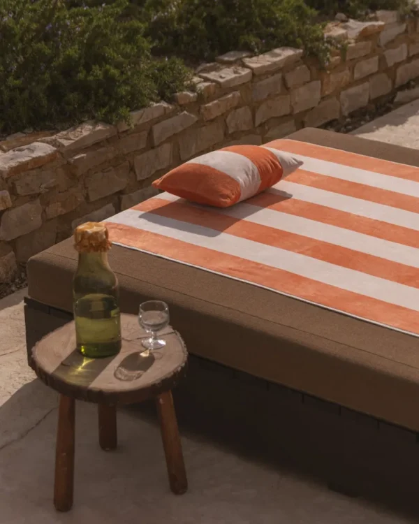 Drap de plage 100 x 200 cm pêche | PLACE RESERVEE