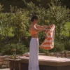 Drap de plage 65 x 120 cm pêche | PLACE RESERVEE