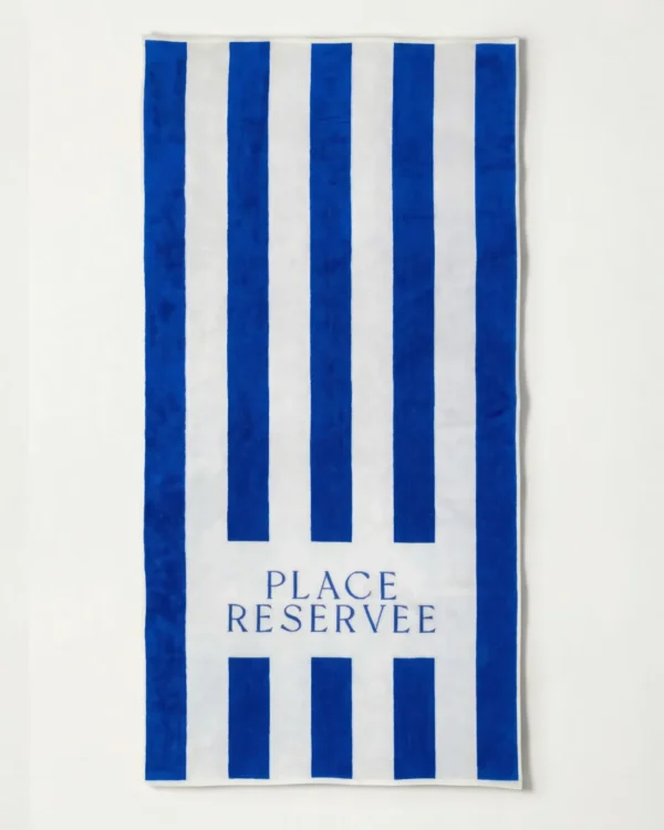 Drap De Plage Bleu Mykonos 100 x 200 cm | Place Reserve