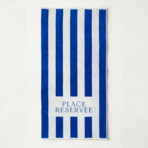 Drap De Plage Bleu Mykonos 65x120 cm | Place Reservee
