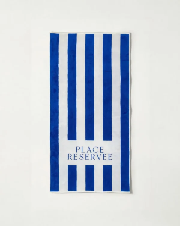 Drap De Plage Bleu Mykonos 65x120 cm | Place Reservee
