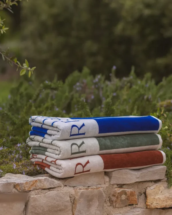 Drap De Plage Bleu Mykonos 65x120 cm | Place Reservee